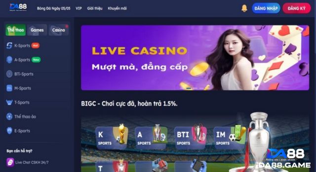 Giới thiệu DA88 - Sân chơi đổi thưởng hấp dẫn số 1 cho bet thủ 1 Giới thiệu DA88 - sân chơi đẳng cấp của mọi cược thủ