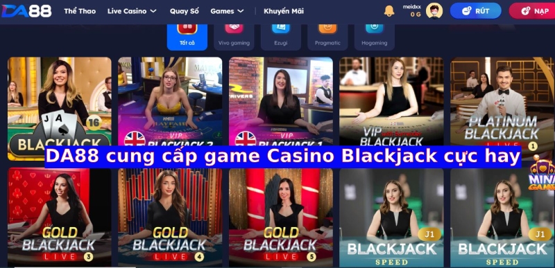 DA88 cung cấp game Casino Blackjack cực hay DA88 cung cấp game Casino Blackjack cực hay