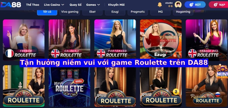 Chơi game Roulette Nga cùng các hot dealer trên DA88 Chơi game Roulette Nga cùng các hot dealer trên DA88