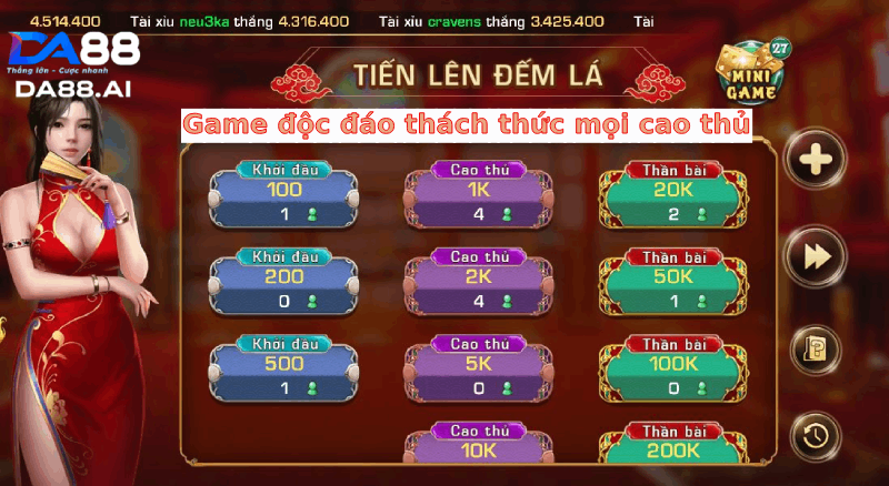 Chơi game tiến lên đếm lá online cùng DA88 Chơi game tiến lên đếm lá online cùng DA88
